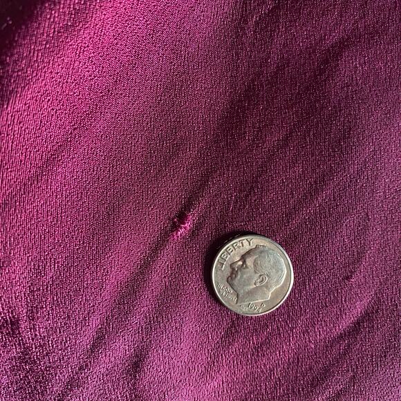 GHOST London Women’s Size Small Viscose Satin Crepe Midi Length Dress Mulberry - Picture 8 of 9